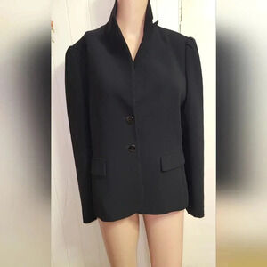 Tahari Black Suit Jacket Blazer Petite 10P Career Workwear